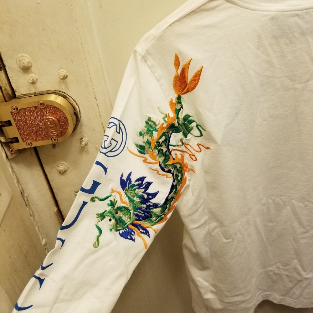 Gucci  Logo Long Sleave T-shirt top - Picture 7 of 12